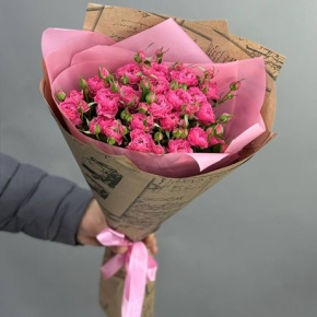 Букет из 5 розовых кустовых роз (50 см) в Егорьевске