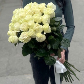 Монобукет из 25 роз Эквадор Мондиаль (80 см) в Егорьевске