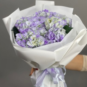 Букет из 5 фиолетовых гортензий в Егорьевске