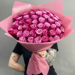 Букет из 51 розы Космик (60 см) в Егорьевске