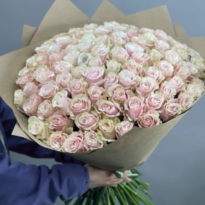 Букет из 101 розы Пинк Мондиаль Эквадор (60 см) в Егорьевске
