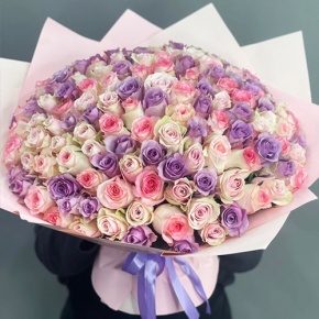 Букет из 101 розы нежный микс (40 см) в Егорьевске