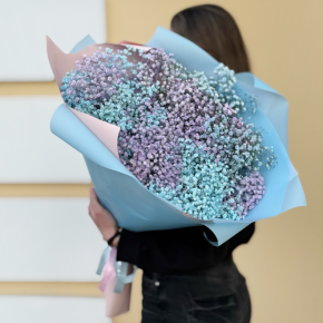 Букет "Радуга" из 15 гипсофил в Егорьевске