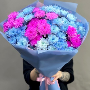 Букет "Матильда" из 15 кустовых хризантем в Егорьевске