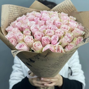 Букет из 51 пастельной розы (40 см) в Егорьевске