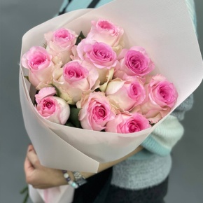 Букет из 11 пионовидных роз Эквадор (60см) в Егорьевске