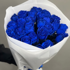 25 синих роз Эквадор (60 см) в Егорьевске