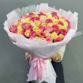 Букет из 101 розы  микс (70 см) в Егорьевске