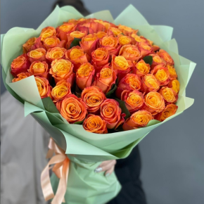 Букет из 71 огненной розы (40 см) в Егорьевске