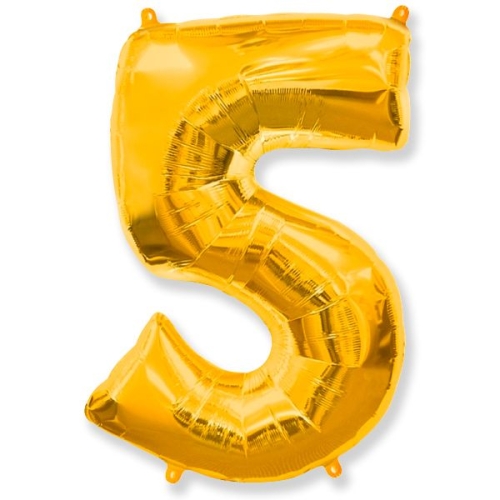 Шар гелиевый цифра 5 (40х102 см) в Егорьевске