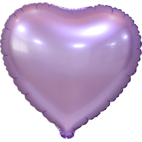 Сердце сиреневое фольгированный шар с гелием (45 см) в Егорьевске