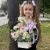 Композиция с георгинами на 1 сентября в белом ящике в Егорьевске