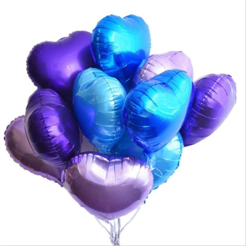 Сердце голубое фольгированный шар с гелием (45 см) в Егорьевске