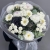 Букет "Белоснежная нежность" из георгин, брассики, хризантем Ньютон, эрингиума и гербер в Егорьевске
