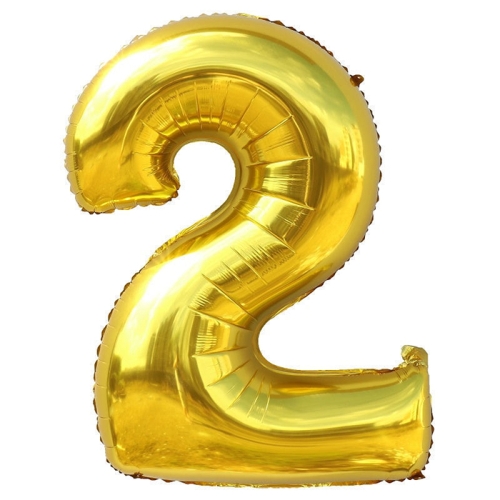 Шар гелиевый цифра 2 (40х102 см) в Егорьевске