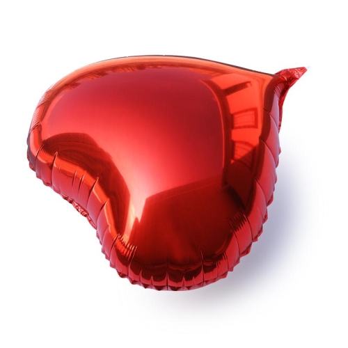 Сердце красное фольгированный шар с гелием (45 см) в Егорьевске